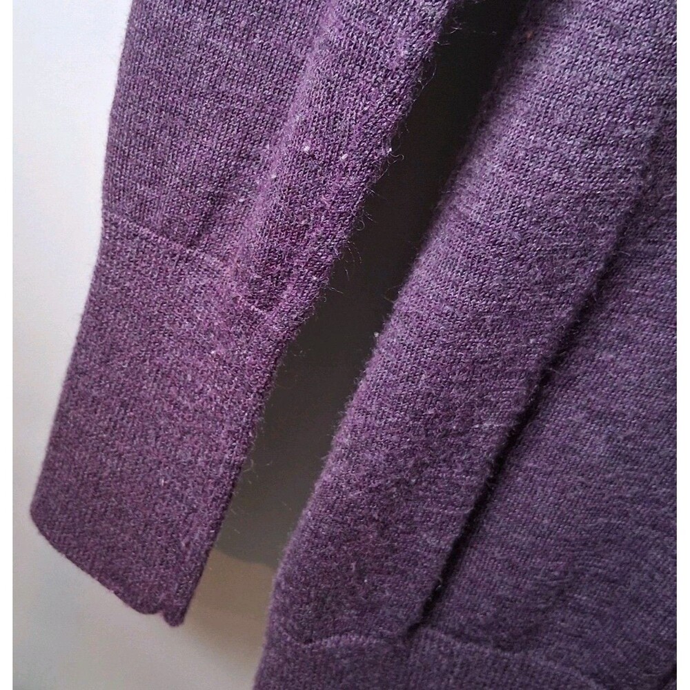 Ann Taylor Plum Wool Blend Longline Cardigan Sweater Size Small Dark Purple - Picture 6 of 7